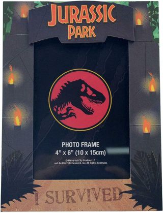 Jurassic Park I Survived Gate 4 " X 6 " 3d Photo Frame