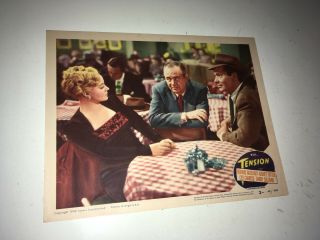 Tension Orig Movie Lobby Card Poster 1949 Audrey Totter Film Noir Bad Girl 3