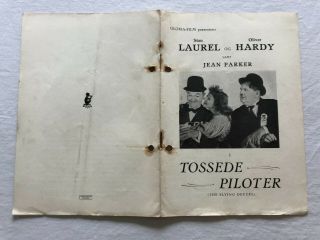 The Flying Deuces Stan Laurel,  Oliver Hardy Vintage 1939 Danish Movie Program 2