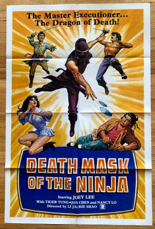 Death Mask Of The Ninja Kung Fu Movie Poster (1982) 1 Sheet 27 X 41 Vintage