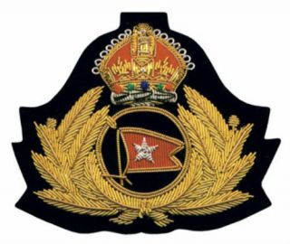 Uk White Star Line Rms Titanic Ocean Liner Crest Hat Cap Uniform Officer Badge T