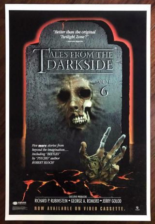 Tales From The Darkside Vol 6 1980s Tv Horror Occult Video Poster Nm,
