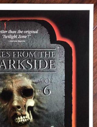 TALES FROM THE DARKSIDE VOL 6 1980s TV Horror Occult VIDEO POSTER NM, 3