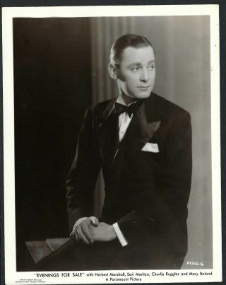 Herbert Marshall In Elegant Suit Stunning Paramount Photo