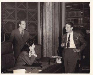 Joan Crawford Melvyn Douglas Director Alexander Hall Vintage Candid On Set Photo