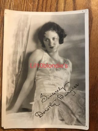 20s Silent Film Dorothy Burgess Autograph Signed Within Photo 5x7 Black & White