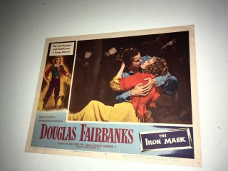 Iron Mask Orig Movie Lobby Card Poster Douglas Fairbanks Adventure R51 Silent 3