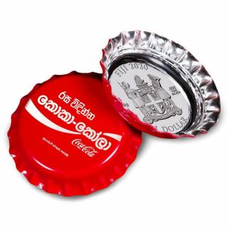 Sri Lanka Coca Cola Bottle Cap Global Edition 2020 6 Gram $1 Silver Coin Fiji