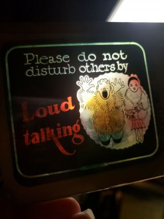 Vintage Movie Theater Glass Slide Please Do Not Disturb Others By Loud Talking