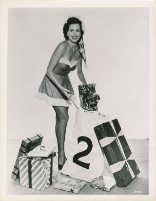 Leggy Ann Miller Vintage 1940s Mgm Studio Christmas Portrait Photo