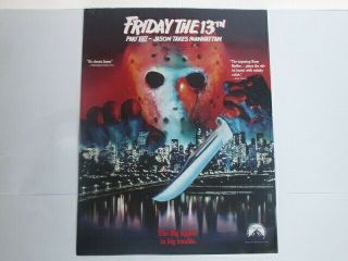 Friday The 13th Part Viii Jason Takes Manhattan Promotional Video Flyer