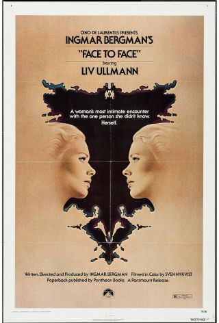 Face To Face 1976 One Sheet Movie Poster Liv Ullmann/ingmar Bergman