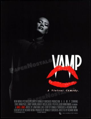 Vamp_original 1986 Trade Studio Promo_poster_ad_grace Jones_chris Makepeace