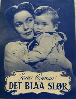 The Blue Veil Jane Wyman Charles Laughton 1951 Vtg Old Danish Movie Program