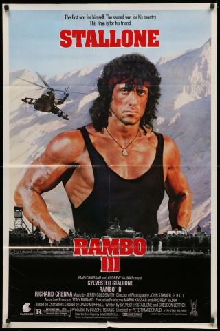 Rambo Iii 3 (1988) - Movie Poster - Sylvester Stallone Richard Crenna