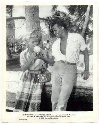 Joan Fontaine,  Harry Belafonte Movie Photo 1957 Island In The Sun