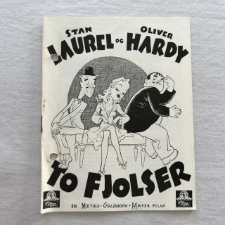 Block - Heads Stan Laurel,  Oliver Hardy,  Patricia Ellis 1938 Danish Movie Program