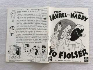 Block - Heads Stan Laurel,  Oliver Hardy,  Patricia Ellis 1938 Danish Movie Program 2