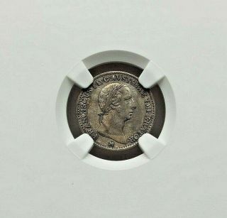 1823/2 - M Lombardy - Venetia Franz I Of Austria Silver 1/4 Lira Ngc Au - Details
