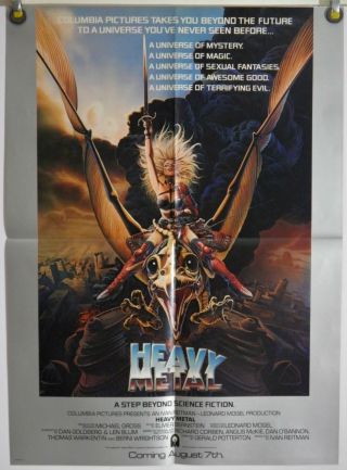 Heavy Metal 18 " X 24½ " Orig Mini Movie Poster Chris Achilleos Art (1981)
