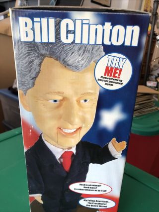 Talking,  Bill Clinton,  Collectors Edition Animated Figure Nib Gemmy 2004,