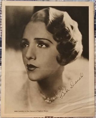 Rare 1929 Bebe Daniels - First National & Vitaphone Pictures Promotional Photo