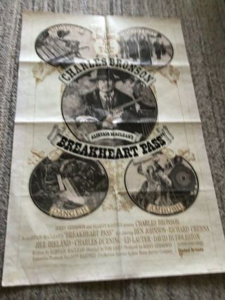 Breakheart Pass Charles Bronson 1975 Single Sheet Movie Poster