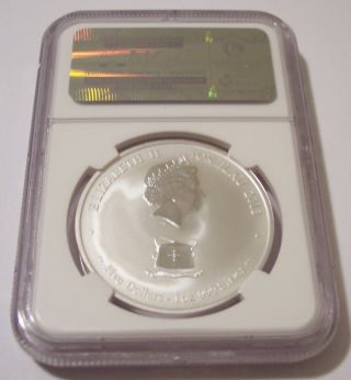 Tokelau 2013 1 Ounce Silver 5 Dollars Year of the Snake MS70 NGC Early Releases 2