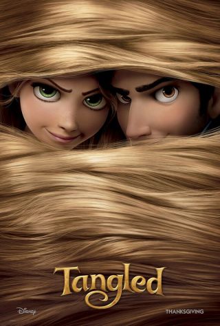 Tangled Movie Poster 2 Sided Advance 27x40 Mandy Moore