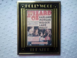 Vintage Hollywood Theater The Wizard Of Oz Movie Poster Framed 249