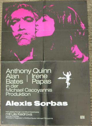 Zorba The Greek (1964) German Movie Poster R1982 Anthony Quinn