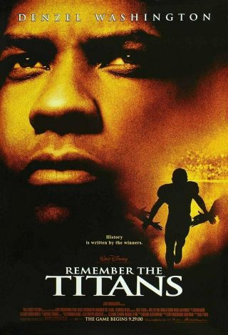 Remember The Titans Movie Poster 2 Sided Vf 27x40 Denzel Washington