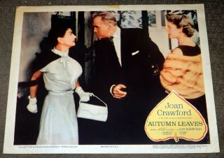 Vintage 11x14 Lobby Card Movie Poster Autumn Leaves 1956,  Joan Crawford Photo