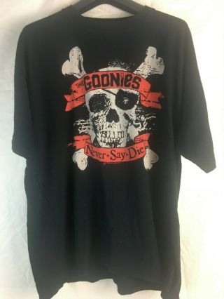 The Goonies Never Say Die Skull Crossbones Black Xxl T - Shirt Men Ripple Junction