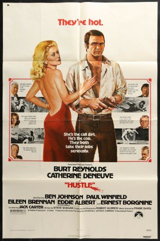 Hustle Burt Reynolds Catherine Deneuve 1975 1 - Sheet Movie Poster