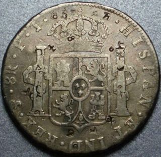 1808 BOLIVIA Historical PIECE of EIGHT or 8 Reales CHOP MARKED Last CHARLES IV 2
