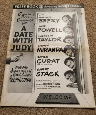 A Date With Judy Pressbook & Supplemental Beery Elizabeth Taylor 1948 Movie