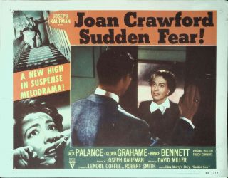 Sudden Fear Lobby Card 7 1952 Joan Crawford,  Jack Palance