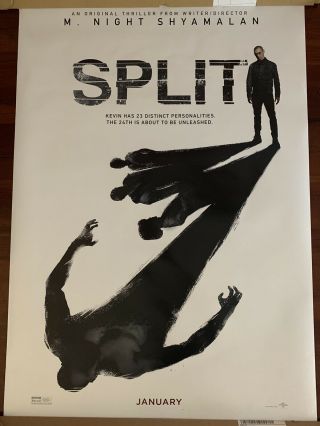 Split Ds Movie Poster 27x40 2 - Sided M.  Night Shyamalan James Mcavoy