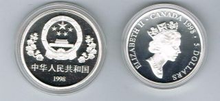 1998 CANADA/CHINA DR.  NORMAN BETHUNE COMMEMORATIVE COIN SET.  999 SILVER PROOF 2