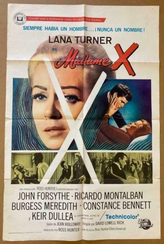 Lana Turner Madame X 1966 27x41 Org Movie Poster 2139