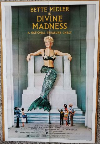 Divine Madness Movie Poster 1 Sheet Folded 27x41 Bette Midler