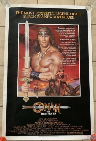 Conan The Destroyer - Movie Poster - 27x41 - Arnold Schwarzenegger
