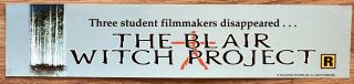 ⭐ The Blair Witch Project (1999) - Double - Sided - Movie Theater Poster Mylar Sm