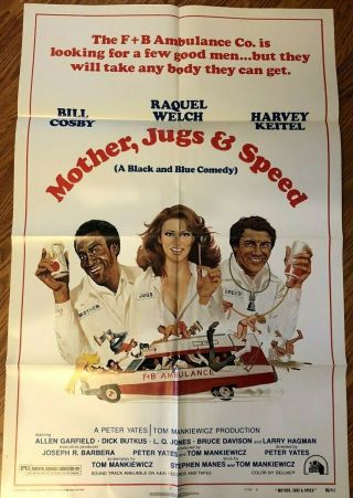 1976 Mother,  Jugs & Speed Movie Poster Bill Cosby Raquel Welch Keitel