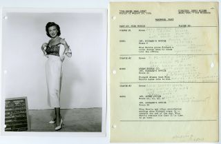 Marguerite Chapman 1955 The Seven Year Itch Wardrobe Plot & Photograph