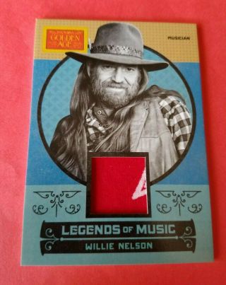 Willie Nelson Country Singer Worn Relic Memorabilia Card 2014 Golden Age Music