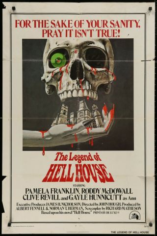 The Legend Of Hell House Pamela Franklin Orig 1973 1 Sheet Movie Poster 27 X 41