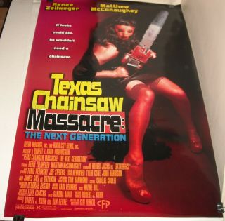 Rolled Texas Chainsaw Massacre The Next Generation Movie Poster Renee Zellweger