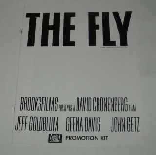 1986 The Fly Promo Movie Press Book David Cronenberg Jeff Goldblum Geena Davis